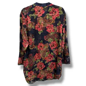 Victoria's Secret Womens‎ Vintage Gold Label Night Shirt Navy Pink Floral M/L thumbnail 3