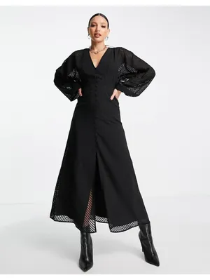 ASOS Women's Size us 6 Tall Maxi Bell Sleeves Gothic thumbnail 14