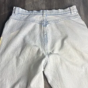 Vintage Bareback White Wash Straight-Leg Jeans with Lace-Up Side Detail thumbnail 5