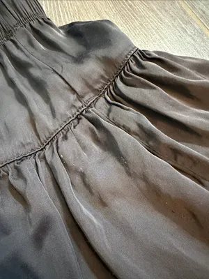 aerie women’s Gray Black Tiered Skater Skirt silky flowy size small S thumbnail 5