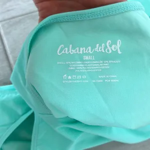 NWOT Cabana Del Sol Mint Green One Piece Starp Back Swimsuit / Size S thumbnail 7