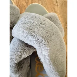 8.5 Sam edelman Zia Faux Fur espadrille wedge sandals mules coastal bohemian thumbnail 5