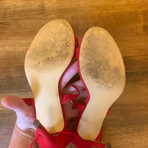 Lulus All the Applause Red Suede Lace-up heels. Women’s size 8 ankle ties formal thumbnail 2
