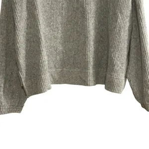 Aerie Women's Gray Ribbed Hoodie Sweatshirt Size M Relaxed Fit‎ thumbnail 10