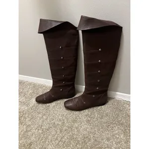 Botkier Leather Pull Up Knee Boots 38 / 7.5 Brown Leather‎ thumbnail 10