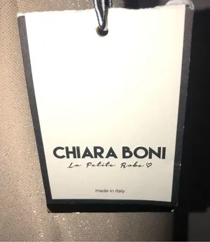 CHIARA BONI LA PETITE ROBE Aliki Metallic Sheath Gown Gold Shimmer 40 NWT thumbnail 10
