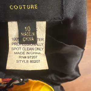MARY L COUTURE Beads Halter print Dress Sz 10 Yellow Multi 100% SILK thumbnail 12