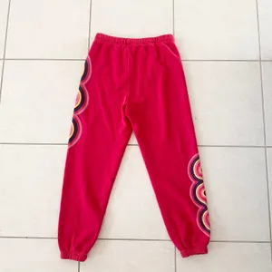 Spirit Jersey Red Jogger Sweatpants Rainbow Wave Swirl Rainbow Medium thumbnail 6
