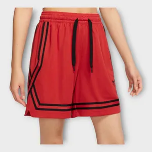 Nike Women Fly Crossover Shorts 7" University Red Black Stripes & Elastic Waist thumbnail 1