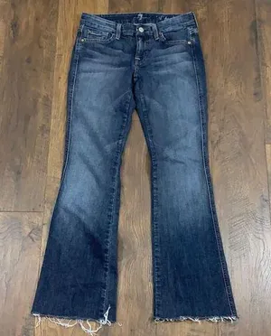 7 For All Mankind A-Pocket Fray Hem Ankle Jeans thumbnail 1