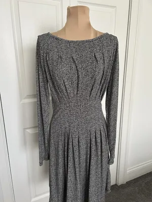 MICHAEL Michael Kors Herringbone-Print Matte-Jersey Dress, Women's Size S thumbnail 2