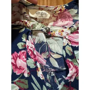 Umgee multicolor floral‎ tunic lightweight flowy sz L thumbnail 4