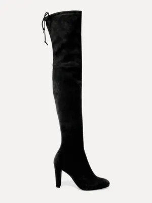 Stuart Weitzman ICONIC Highland stretch-suede over-the-knee black boots shoe 5M thumbnail 3
