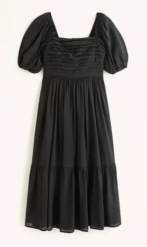 Abercrombie & Fitch Emerson Drama Bow-Back Black Maxi Dress Size XS thumbnail 1