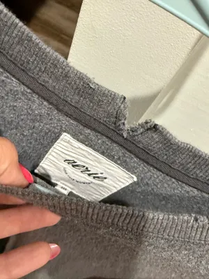 Aerie Sweater Oversized Crewneck grey thumbnail 3