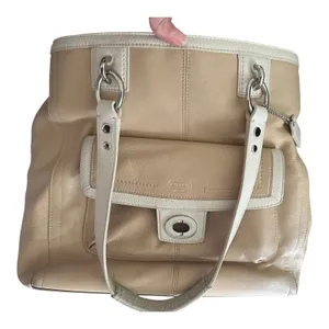 Coach Penelope Beige Tan Leather Tote Shoulder Bag F19264 Y2K thumbnail 16