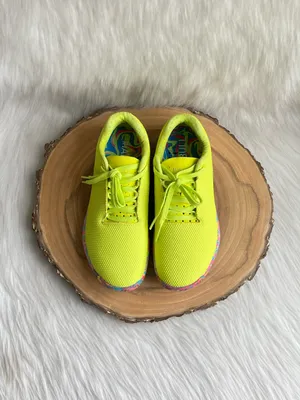 NOBULL Neon Yellow Sneakers with Multicolor Sole thumbnail 7