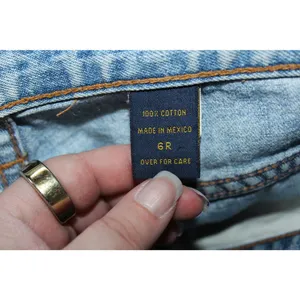 Abercrombie & Fitch Flare Blue Denim Light Wash Cotton Wide Leg Jeans Size 6 R thumbnail 5
