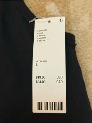 Out From Under Urban Outfitters Black Square Neck Cami Tank Top Size L NWT thumbnail 5