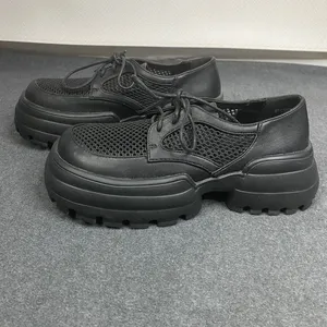 Lady Go Diva Platform Oxfords‎ Shoes Womens Lug Sole Mesh Chunky Black Sz 7 NWOT thumbnail 2