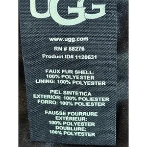 UGG Kianna Faux Fur Teddy Coat Dark Brown‎ Longline Sherpa Jacket L thumbnail 5