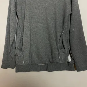 Nike Sweatshirt Top Gray Women Size XS‎ Relaxed Fit Long Sleeve Fleece Raw Seams thumbnail 10
