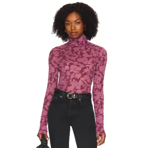 Intimately Free People You And I Long Sleeve Mock Neck Top Size Small Mauve Pink thumbnail 11