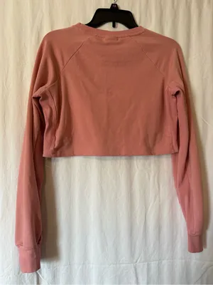 Gymshark Dusty Pink Cropped Long Sleeve Top – Small thumbnail 2