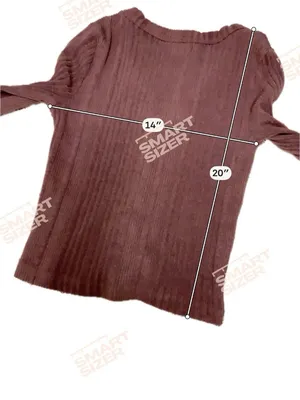 ￼ Aeropostale Purple Lilac Crop Top Large Shirt Button Up Ribbed Long Sleeve thumbnail 2