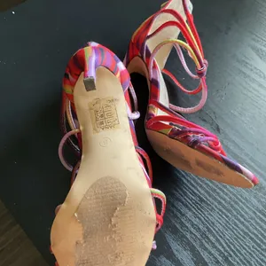 So Me Multicolor Strappy Heels Red Size 8 thumbnail 4