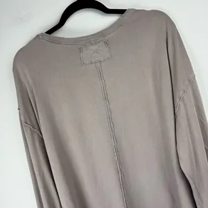 Free People We The Free Fade Into You Tee Sz XL Taupe Long Sleeve Top thumbnail 11