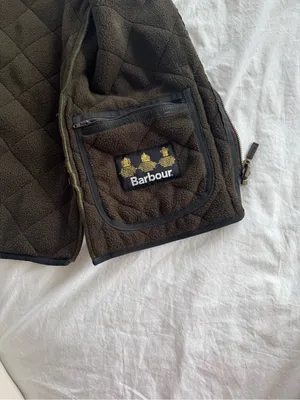 Barbour Women’s XS Quilted Best Dark Green Zip Pockets Vest Reversible Classy thumbnail 6