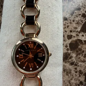 Anne Klein Gold and Black Roman Numeral Watch thumbnail 4