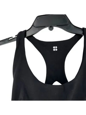Sweaty Betty Black Racerback Sports Bra Size 2 NWOT Workout Running Everyday thumbnail 2
