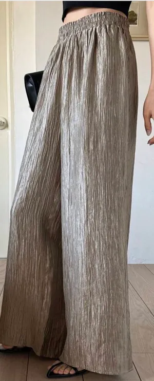 Wide legs pants Gold Size M thumbnail 3