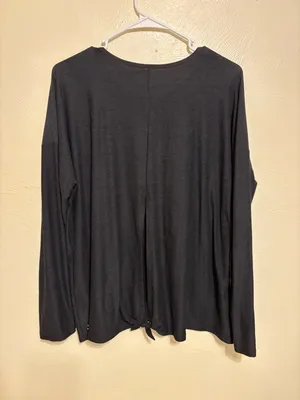 Beyond Yoga Black Long Sleeve Tie Back Top XL Made USA Athleisure thumbnail 8