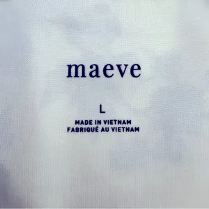 Anthropologie Maeve Square-Neck Peplum Blue and‎ White Fitted Crop Top Size L thumbnail 5