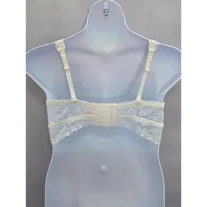 White Romantic Fairy Boudoir Bridal Cottage Lingerie Feminine Floral Lace Bra 3X thumbnail 2