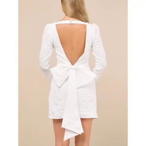 Lulus White Jacquard Elevated Icon Mini Dress Sz.M NWT thumbnail 5