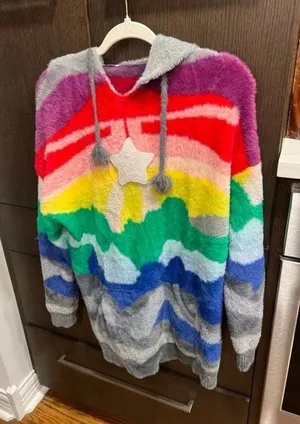 Lola & the boys soft hoodie‎ pullover oversized small thumbnail 1