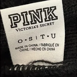 PINK Victoria’s Secret Black & White Pom Pom Beanie thumbnail 7