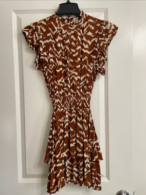 Cleobella Karina Mini Dress in Ginger Women's Size Small thumbnail 4
