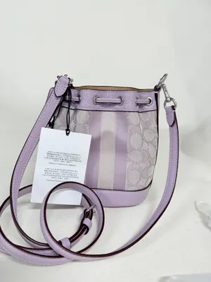 Coach Mini Dempsey Bucket Bag In Signature Jacquard With Stripe And Coach Patch C8322 thumbnail 3