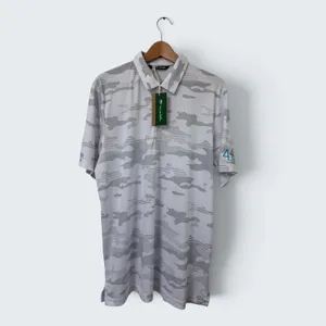 Travis Mathew NWT Gray Camo Beachside Stealth Polo Shirt, Size XL, MSRP $109 thumbnail 2