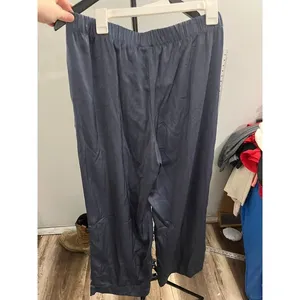 A New Day Satin navy textured pants thumbnail 4