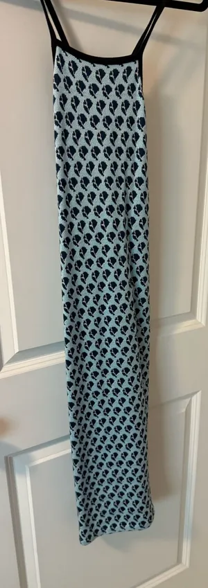 Zara Blue Ikat Knit Midi Dress thumbnail 1