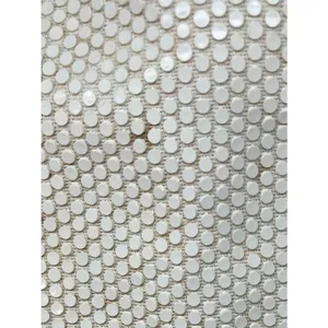 Vintage White Metal Mesh Clutch Purse Mid Century Gate Mouth Evening Bag Bridal thumbnail 10