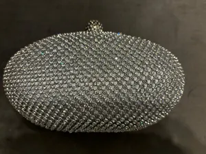 Lulu Townsend Embellished Silver Evening Clutch thumbnail 1