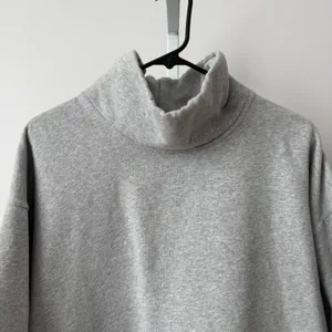 Lloyd sz M Grey Mock Neck Fleece‎ Sweatshirt Boxy Pullover Preppy Lagenlook thumbnail 2