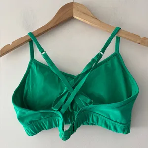Aerie Offline Green Goals Rib‎ Strappy Back Sports Bra thumbnail 3